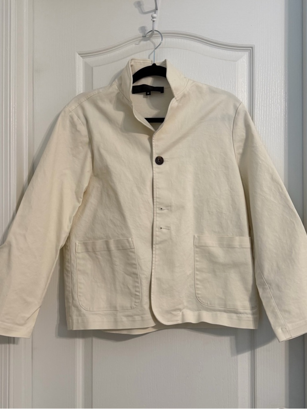 Lady And Butler Basic Cream Cotton Uniform Blazer Jacket Sz M